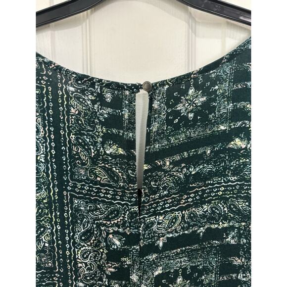 Sonoma Paisley Print Sleeveless Tiered Maxi Dress Size Large Boho Western Beach - Picture 4 of 7